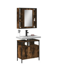 Ensemble de meubles de salle de bain 2 pcs Chêne fumé | Mobilier & Déco