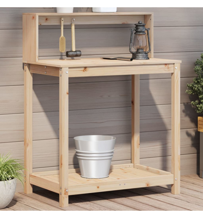 Table de rempotage et étagères 82,5x50x109,5 cm bois massif pin | Mobilier & Déco