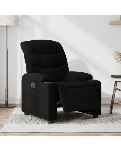 Fauteuil inclinable électrique Noir Tissu | Mobilier & Déco
