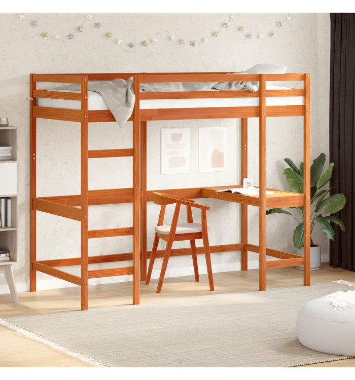 Lit superposé sans matelas cire marron 90x200 cm pin massif | Mobilier & Déco