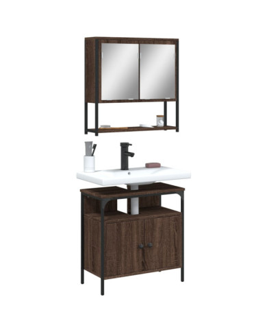 Ensemble de meubles de salle de bain 2 pcs Chêne marron | Mobilier & Déco