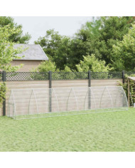 Cage pour poules argenté 600x105x120 cm acier galvanisé | Mobilier & Déco