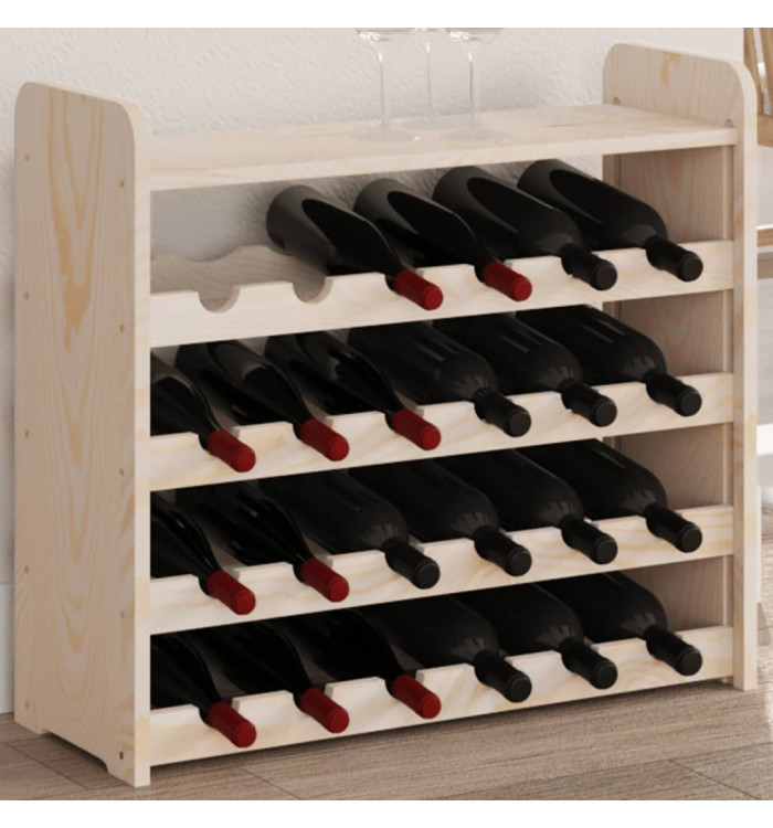 Casier à vin et panneau supérieur 67,5x25x60 cm bois pin massif | Mobilier & Déco