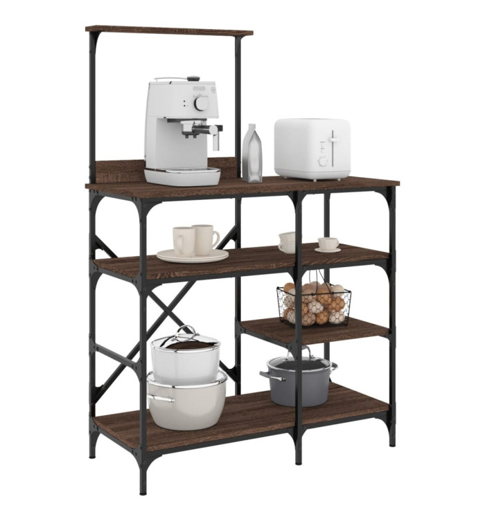 Support de boulanger chêne marron 90x40x132 cm | Mobilier & Déco
