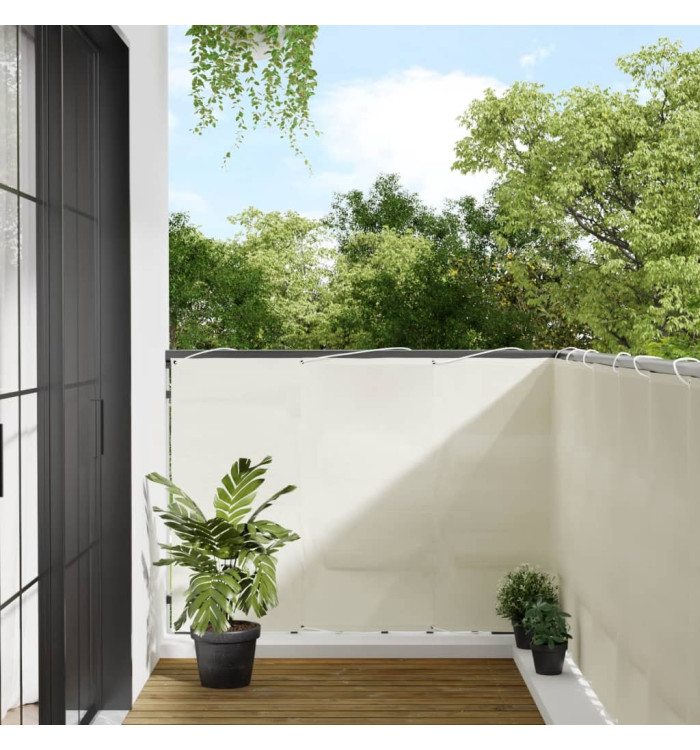 Écran de balcon crème 120x700 cm 100% polyester oxford | Mobilier & Déco
