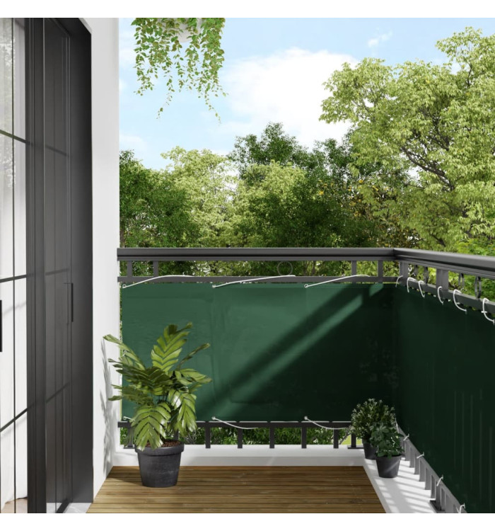 Écran de balcon vert foncé 75x1000 cm 100% polyester oxford | Mobilier & Déco