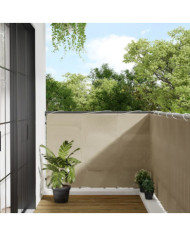 Écran de balcon beige 120x1000 cm 100% polyester oxford | Mobilier & Déco