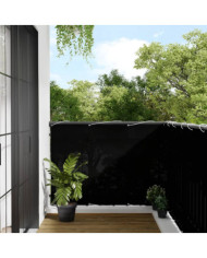 Écran de balcon noir 120x700 cm 100% polyester oxford | Mobilier & Déco