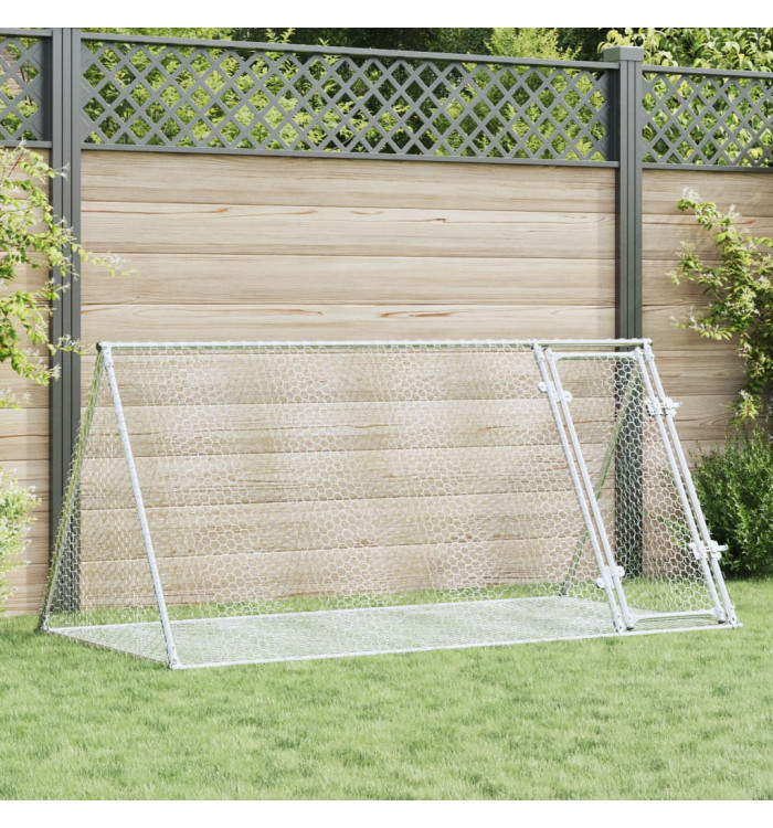 Clapier argenté 200x105x91 cm acier galvanisé | Mobilier & Déco