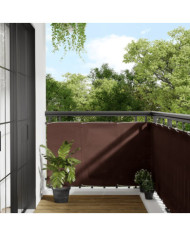 Écran de balcon marron 90x700 cm 100% polyester oxford | Mobilier & Déco