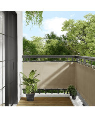 Écran de balcon beige 75x1000 cm 100% polyester oxford | Mobilier & Déco
