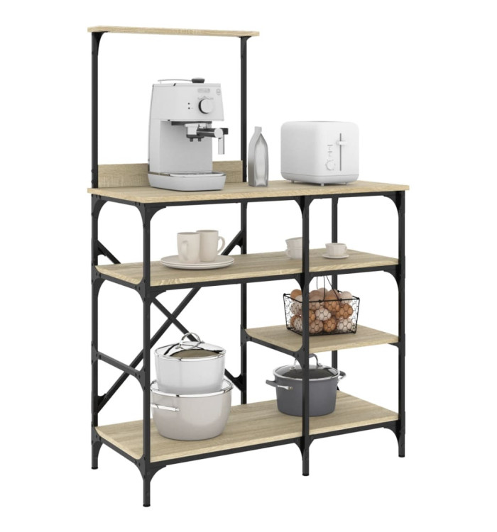 Support de boulanger chêne sonoma 90x40x132 cm | Mobilier & Déco