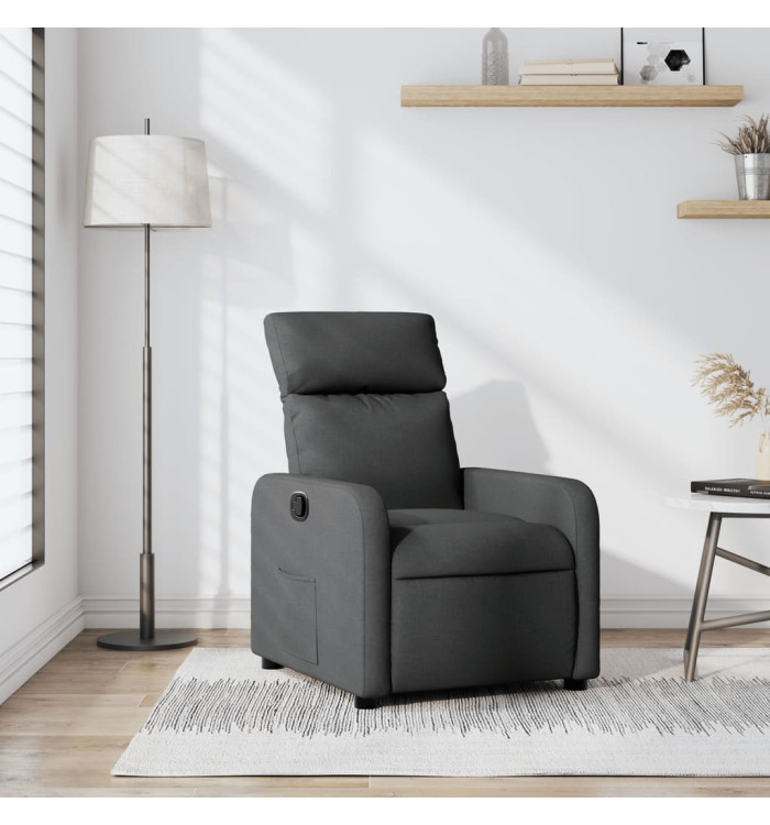 Fauteuil inclinable Gris foncé Tissu | Mobilier & Déco