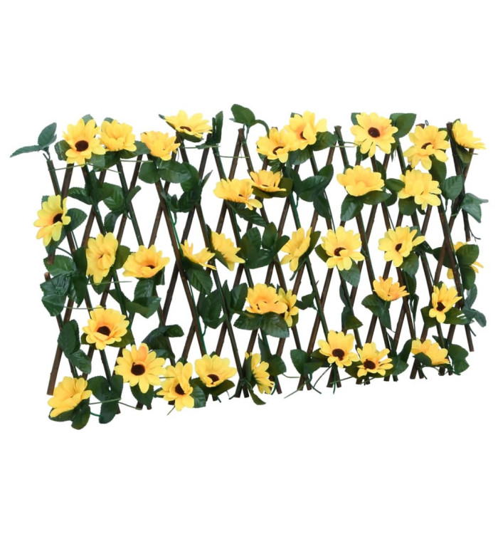  Treillis de lierre artificiel extensible jaune 180x20 cm | Mobilier & Déco