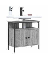 Armoire lavabo de salle de bain sonoma gris 60x30x60 cm | Mobilier & Déco