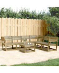 Salon de jardin 6 pcs bois de pin imprégné | Mobilier & Déco