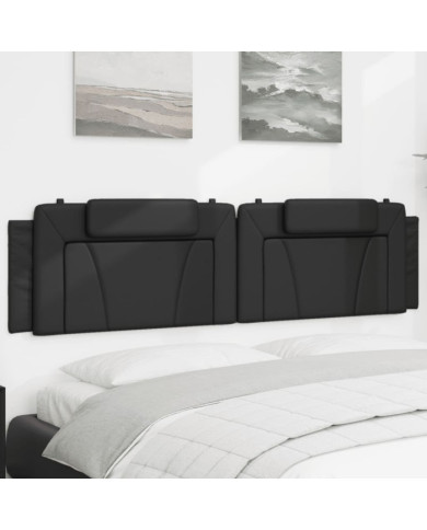 Coussin de tête de lit noir 200 cm similicuir | Mobilier & Déco