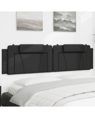 Coussin de tête de lit noir 200 cm similicuir | Mobilier & Déco