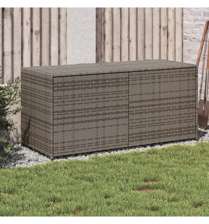 Boîte de rangement de jardin gris 283L résine tressée | Mobilier & Déco