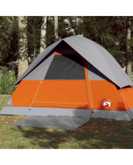 Tente de camping à dôme 3 personnes orange imperméable | Mobilier & Déco