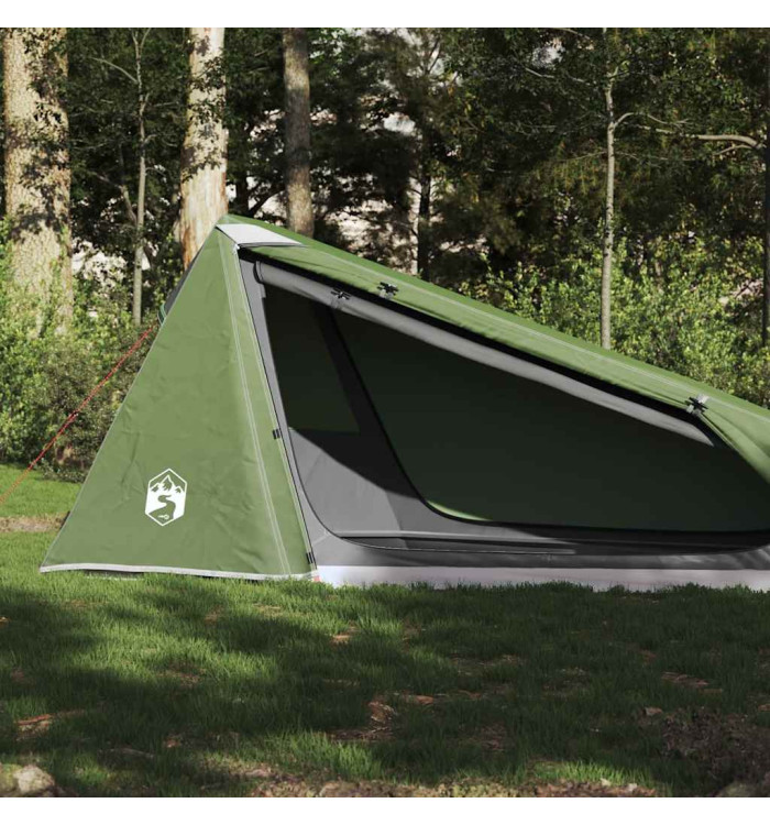 Tente de camping tunnel 1 personne vert imperméable | Mobilier & Déco