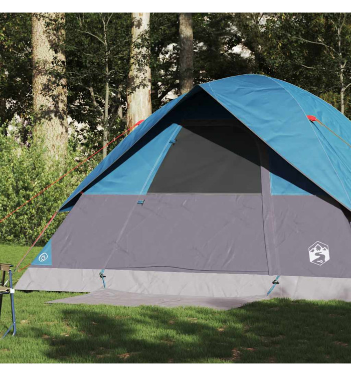 Tente familiale à dôme 6 personnes bleu imperméable | Mobilier & Déco
