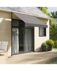 Auvent rétractable anthracite 200x150 m tissu et acier | Mobilier & Déco