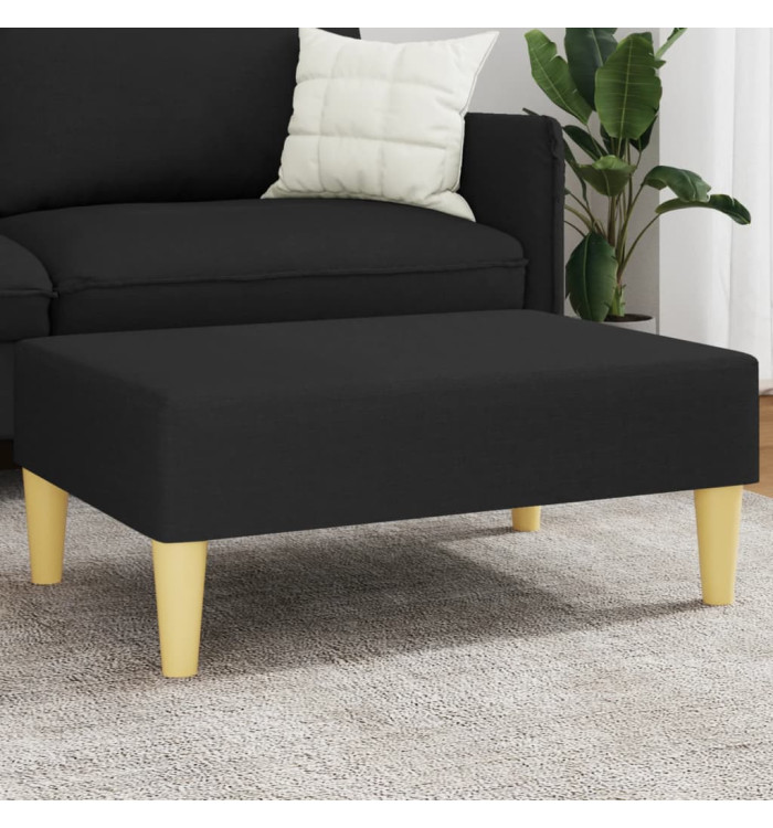 Repose-pied noir 77x55x31 cm tissu | Mobilier & Déco