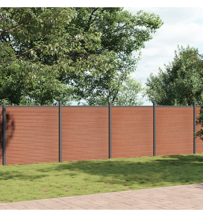 Panneau de clôture marron 699x186 cm WPC | Mobilier & Déco