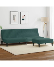 Ensemble de canapés 2 pcs vert foncé velours | Mobilier & Déco