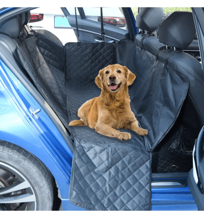 Housse de siège de voiture pour chien noir 137x46x50 cm | Mobilier & Déco
