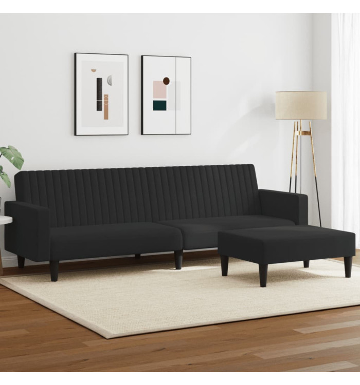 Ensemble de canapés 2 pcs noir velours | Mobilier & Déco