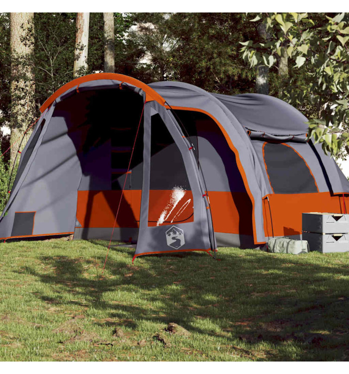 Tente familiale 6 personnes orange imperméable | Mobilier & Déco