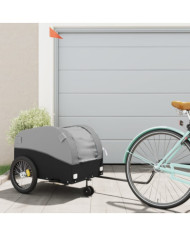 Remorque de vélo noir et gris 45 kg fer | Mobilier & Déco