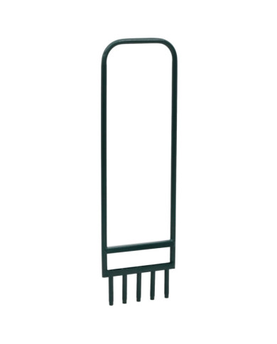 Aérateur de pelouse 5 dents creuses vert acier enduit de poudre | Mobilier & Déco