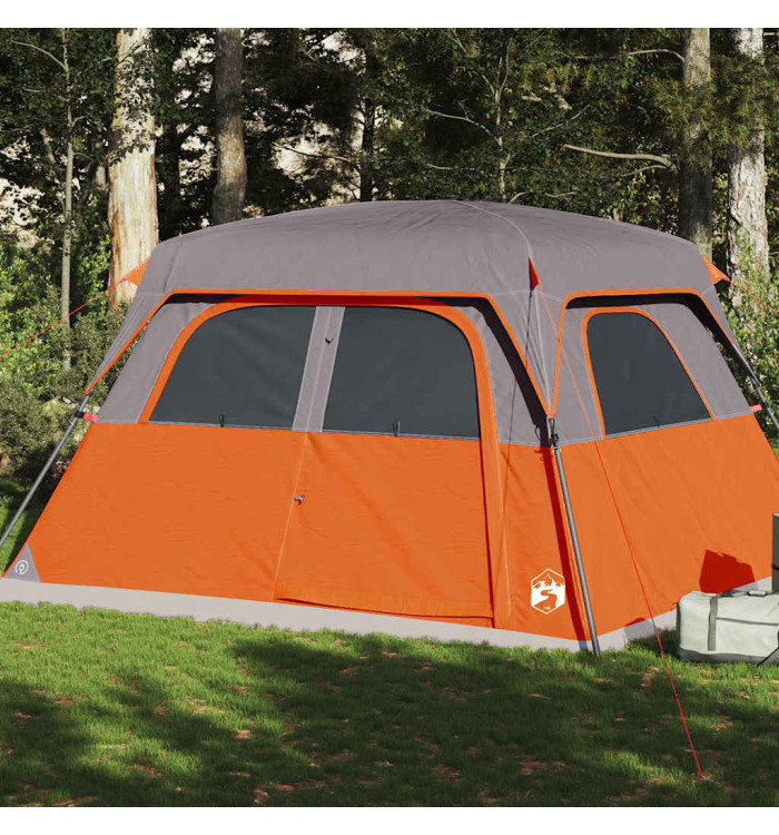 Tente de cabine familiale 6 personnes orange imperméable | Mobilier & Déco