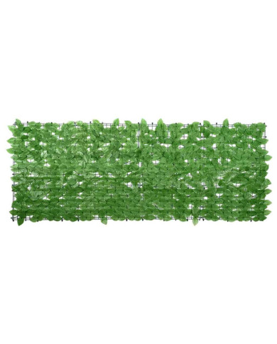 Écran de balcon avec feuilles vert 200x75 cm | Mobilier & Déco