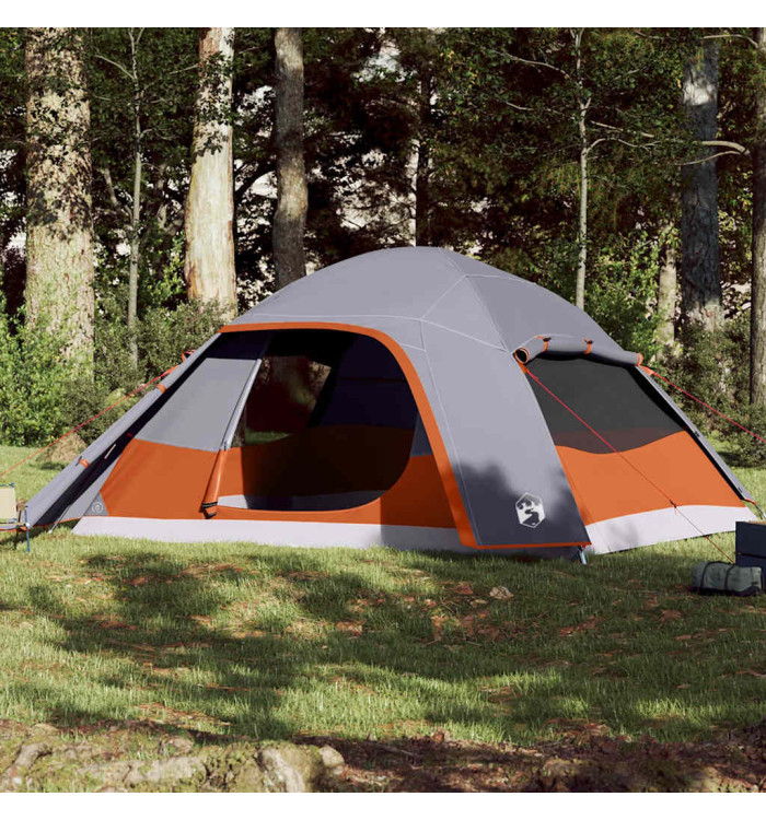 Tente familiale à dôme 6 personnes gris imperméable | Mobilier & Déco