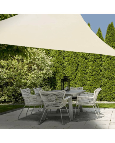 ProGarden Toile d'ombrage 3,6x3,6x3,6 m crème triangulaire | Mobilier & Déco