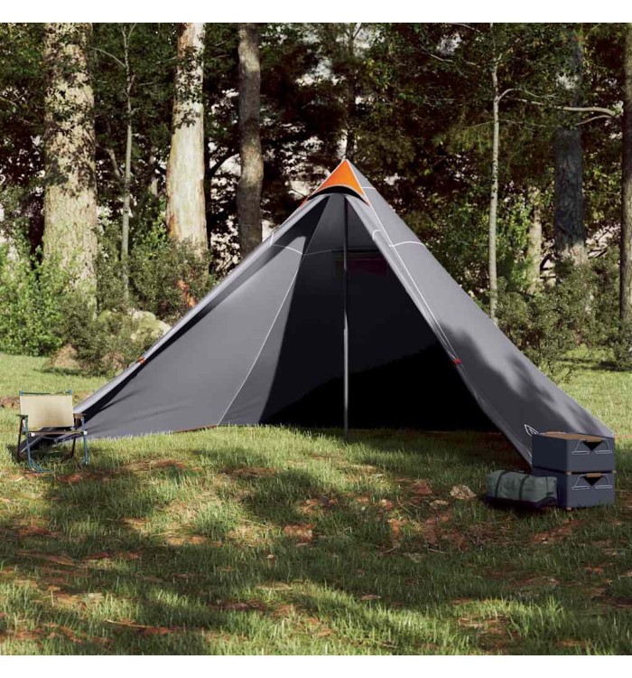 Tente familiale tipi 7 personnes gris et orange imperméable | Mobilier & Déco