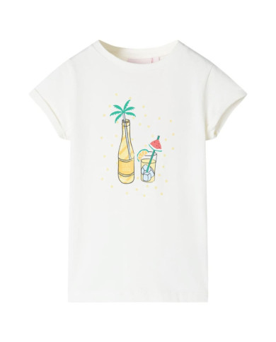 T-shirt pour enfants écru 116 | Mobilier & Déco