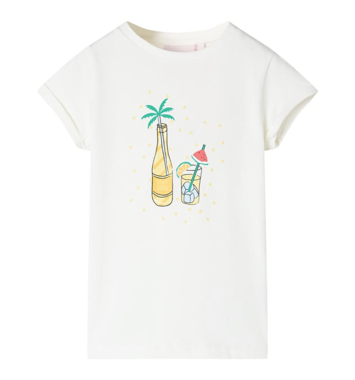 T-shirt pour enfants écru 116 | Mobilier & Déco