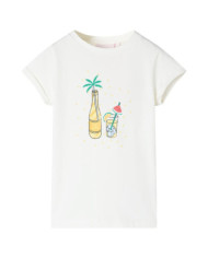 T-shirt pour enfants écru 116 | Mobilier & Déco