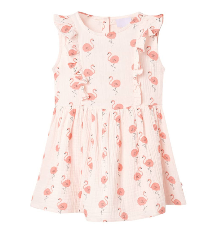 Robe pour enfants à volants rose pâle 92 | Mobilier & Déco