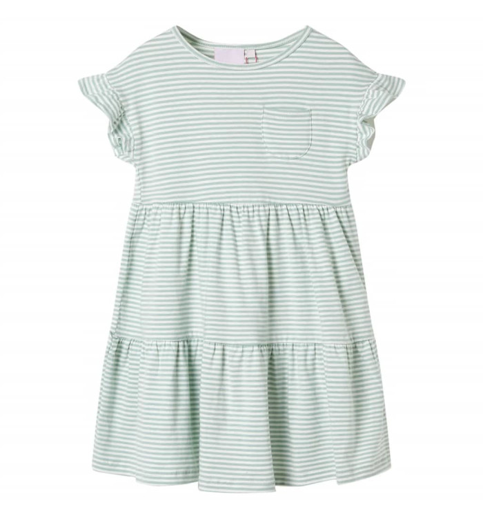 Robe pour enfants à manches à volants menthe 92 | Mobilier & Déco
