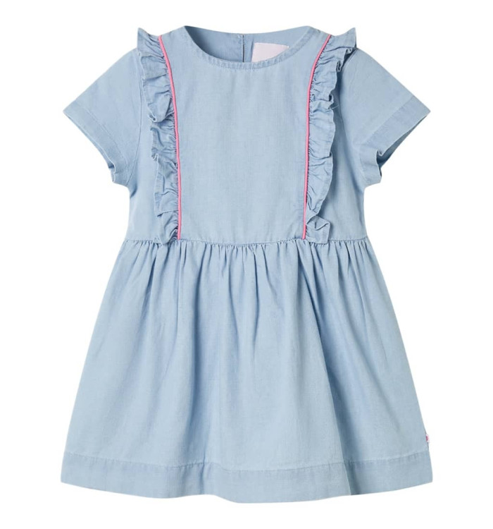 Robe pour enfants à volants bleu doux 92 | Mobilier & Déco
