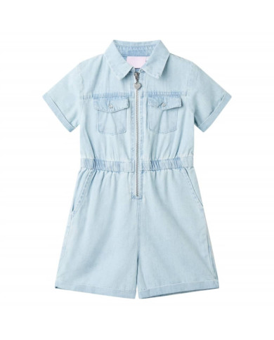 Combinaison enfants avec manches courtes bleu doux 104 | Mobilier & Déco
