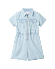Combinaison enfants avec manches courtes bleu doux 128 | Mobilier & Déco