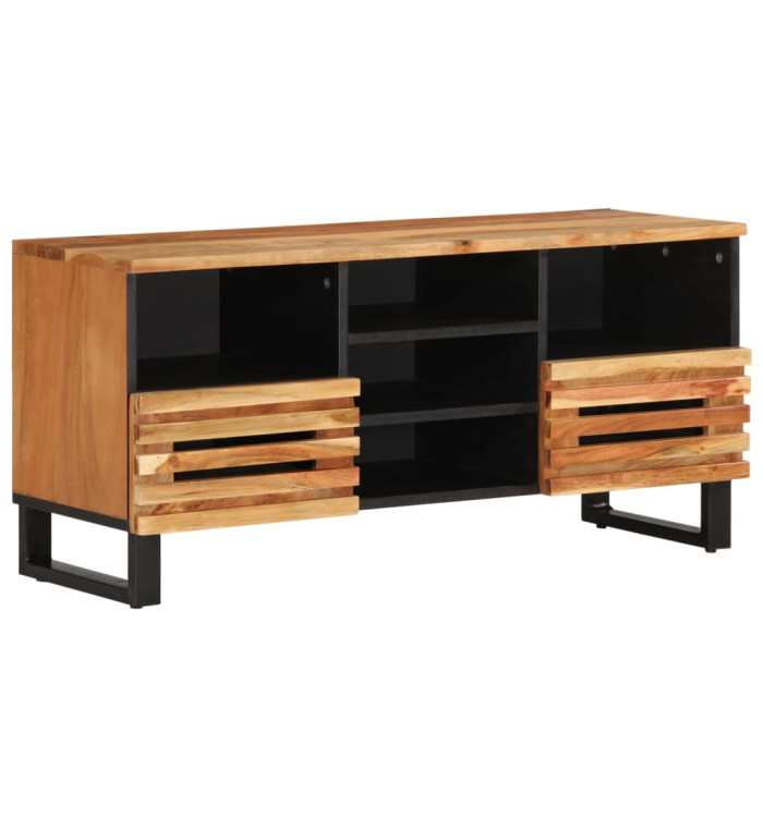 Meuble TV 100x34x46 cm bois d'acacia massif | Mobilier & Déco