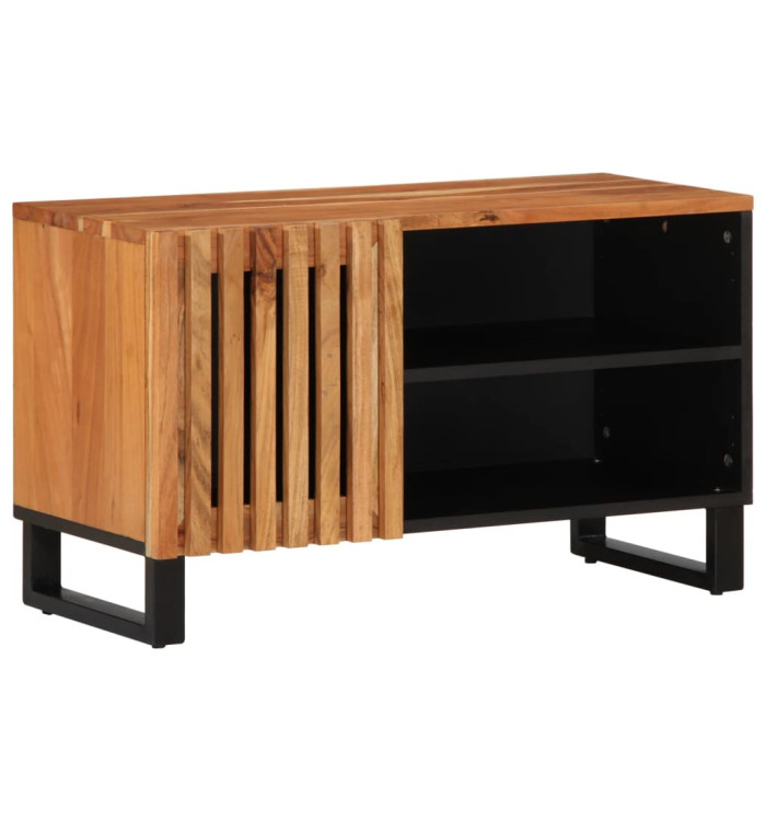 Meuble TV 80x34x46 cm bois d'acacia massif | Mobilier & Déco